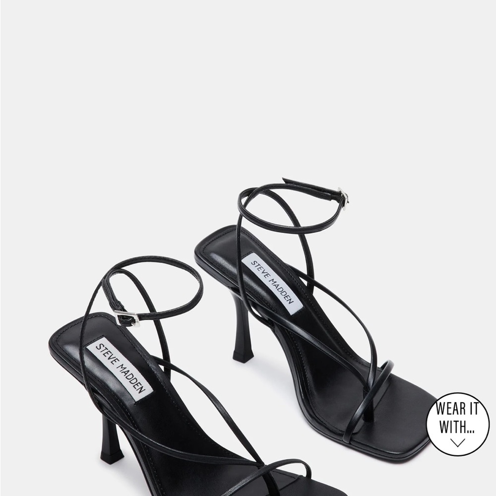 Steve Madden Black Strappy Heels